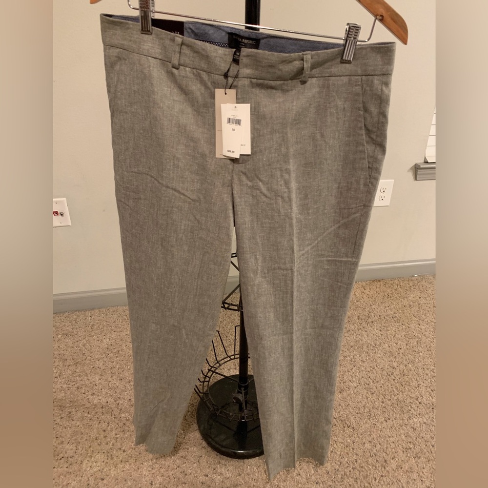 Banana Republic Gray Avery Linen Slack